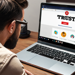**Prompt 1:  Authentic Online Presence. A professional, approachable individual working on a laptop, surrounded by digital marketing tools and a personalized brand logo.  Emphasis on trust and connection.**